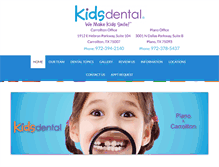 Tablet Screenshot of kidsdentalonline.com